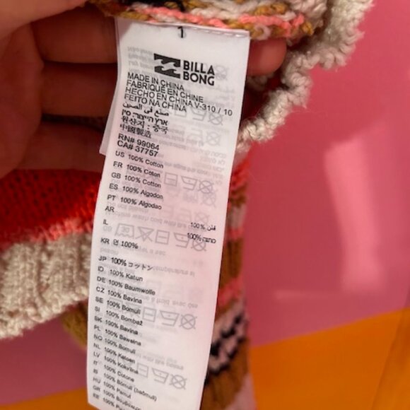 Billabong Easy Going Cropped Sweater - M - Picture 4 of 8